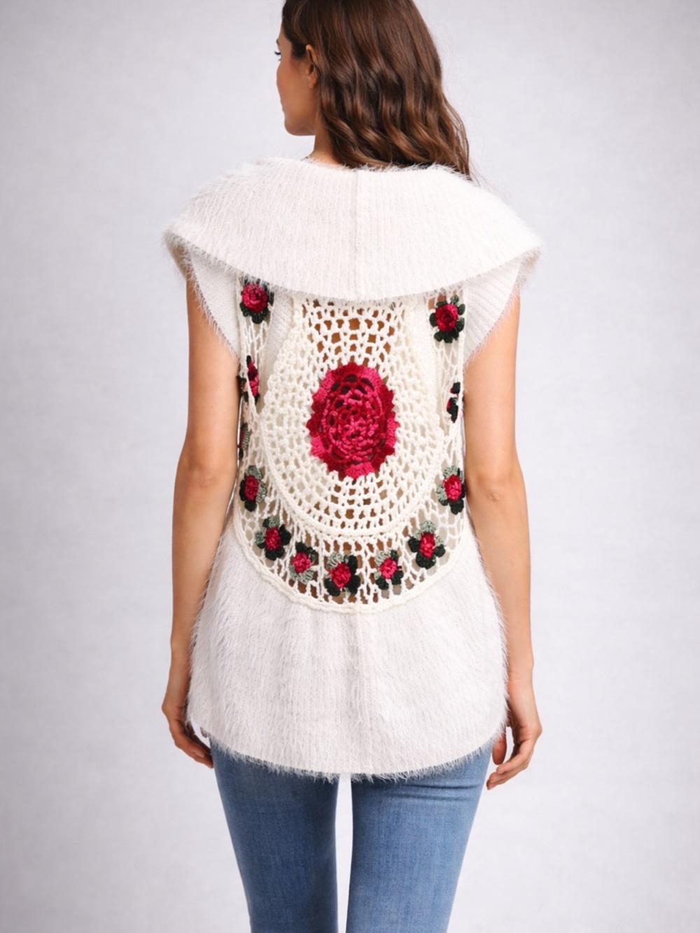 Crochet Soft Sweater Vest The Eugeeni - Picture 2 of 13